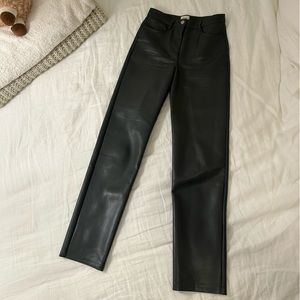 Aritzia Melina Vegan Leather Pant peppercorn grey